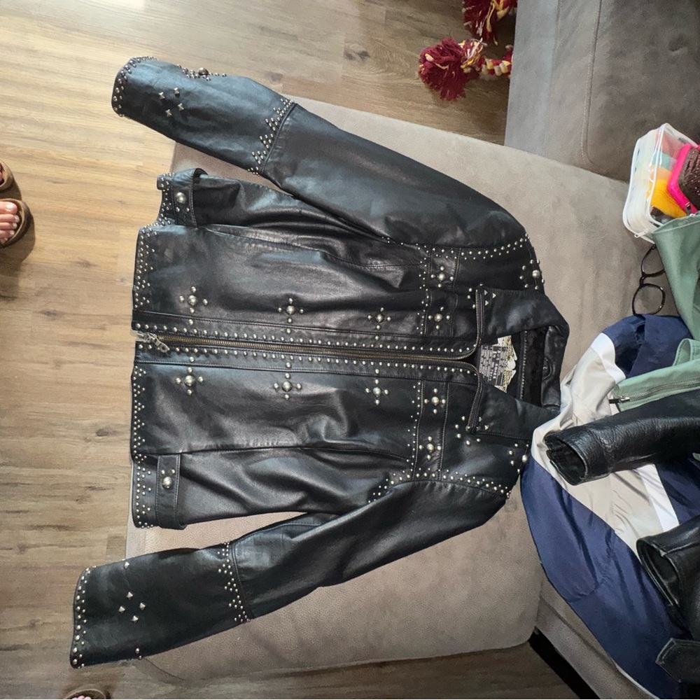 Harley-Davidson Black Studded Leather Jacket